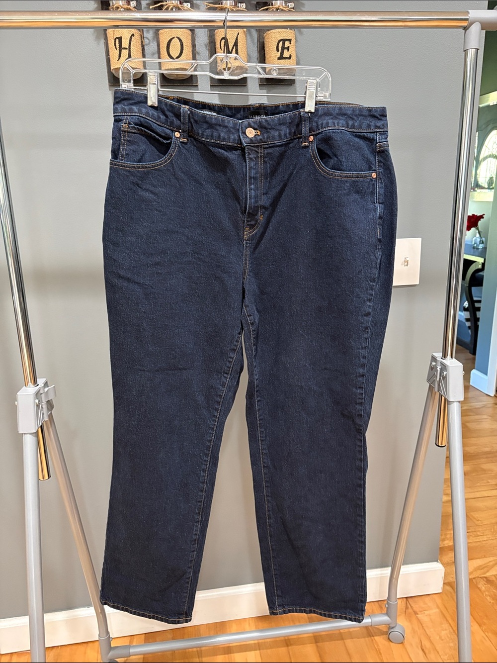 Talbots Straight-Leg Men's Dark Blue Jeans